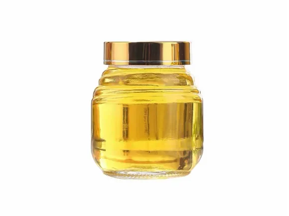 Cute Fat Glass Honey Jars — main view
