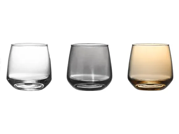 Amber Drinking Glasses Glassware Mouthwash Cups — main view