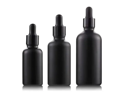 Green Cobalt Blue Amber Glass Dropper Bottles — view 2