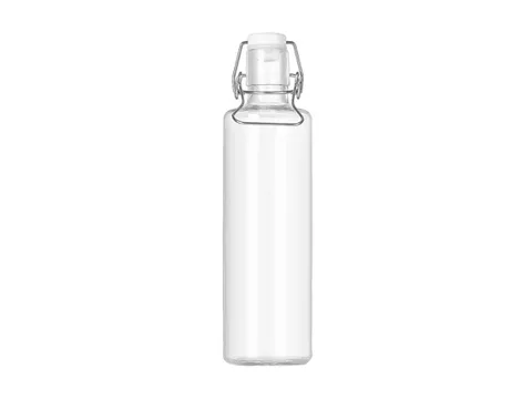 Cylinder Clear Glass Bottles With Swing Top Lids