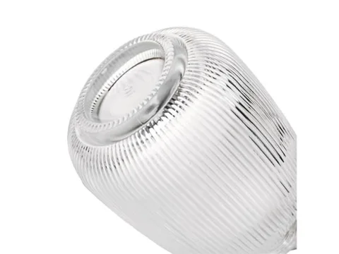 Striped Glass Round Liquor Bottle — view 5
