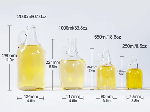 Gallon Clear Glass Bottle — view 4