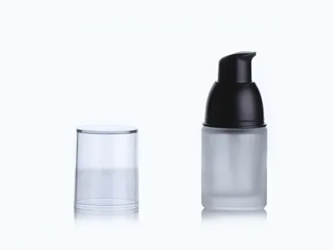 Refill Glass Foundation Bottle with Black Pump — view 2