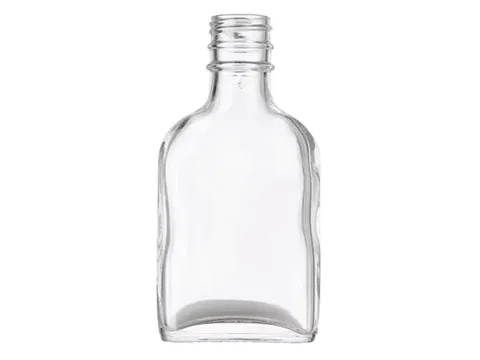 Clear Glass Liquor Bottles Oblong Straight