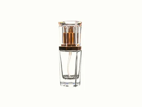 Clear Square Spray/Pump Glass Lotion Bottles — view 4