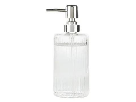 Clear Glass Strip Bottle Soap Dispenser