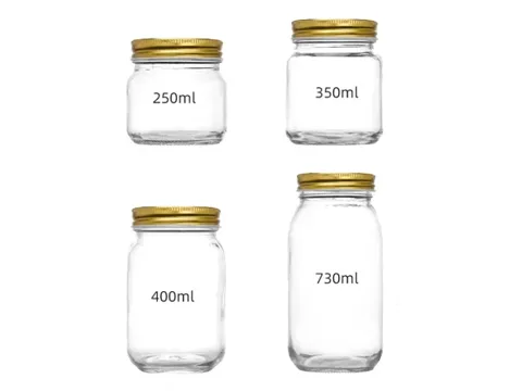 Glass Honey Jar Mason Pickle Jar — view 3