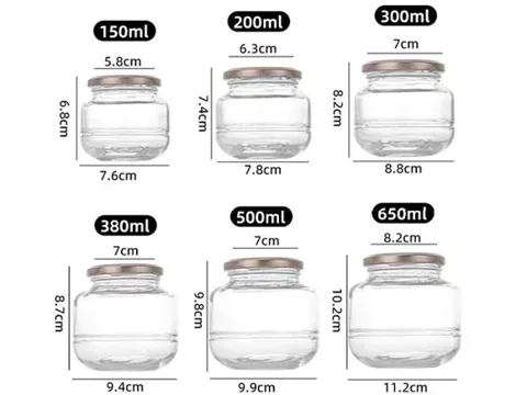 Glass Food Storage Jars with Metal Lids — view 2