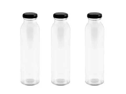 Glass Beverage Juice Bottles with Lids — view 1