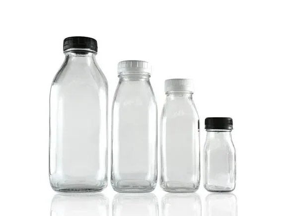 Litre Glass Milk Bottles with Lids — main view
