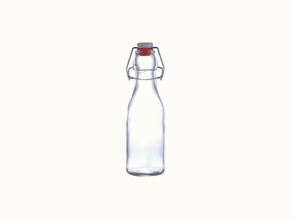 Clear Vinegar Glass Bottle — main view