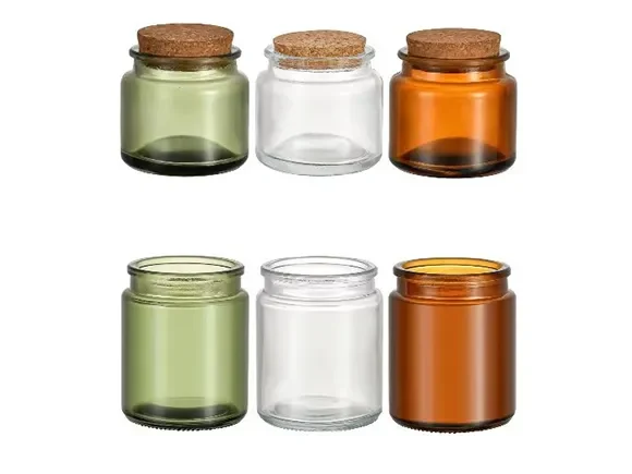 Small Glass Apothecary Candle Jars With Lids — main view