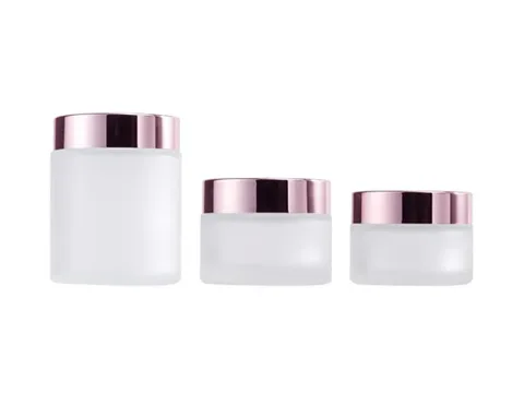 Frosted Glass Cream Jars