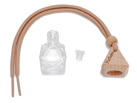 Elegant car perfume bottle with hanging rope — view 2