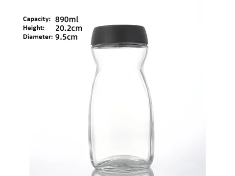 Glass Coffee Jars with Lids Food Storage Container — view 3