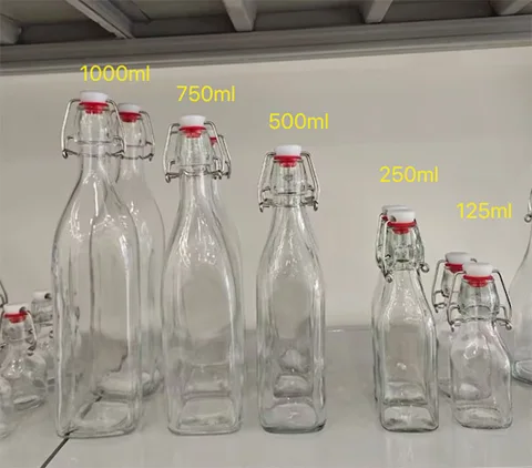 Clear Vinegar Glass Bottle — view 2