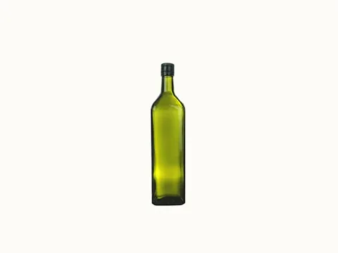 Green Glass Vinegar Bottles — view 3