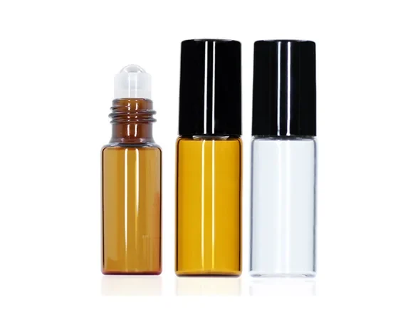 Amber Mini Glass Roller Bottles — main view