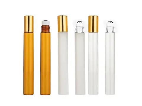 Silm Amber Clear Glass Roller Bottles — view 2