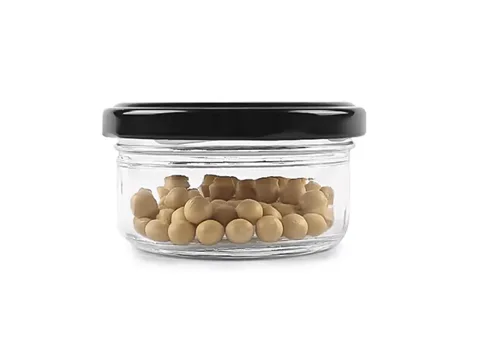 Wide Mouth Glass Jar with Metal Lid — view 2