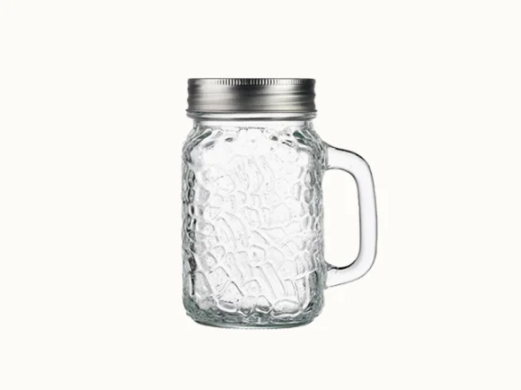 Glass Mason Jar With Handle — main view