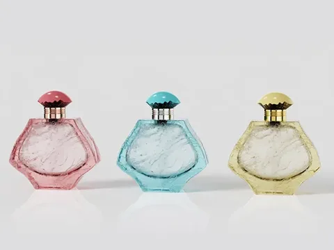 Screw Cap Pink Perfume Bottle — view 1