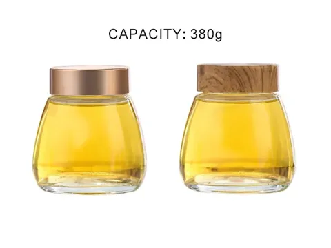 Glass Honey Jar with Big Belly — view 3