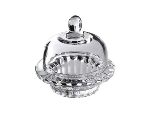 Glass Sugar Fruit Dessert Bowl with Lids Butter Dish