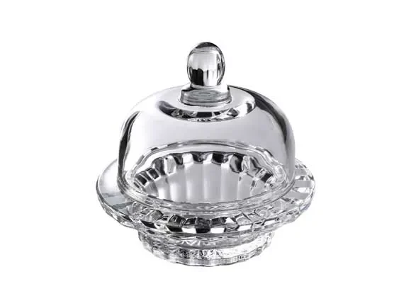 Glass Sugar Fruit Dessert Bowl with Lids Butter Dish — main view