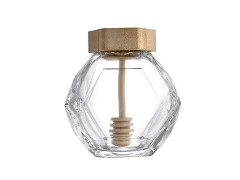 Glass Honey Containers Jars with Dipper