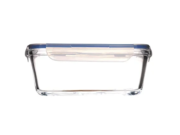 Clear Rectangle Refrigeration Glass Jar — main view