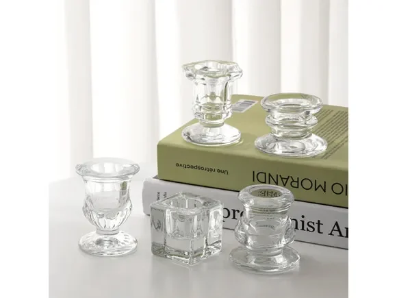 Christmas Decor Glass Votive Candle Holders Candlestick — main view