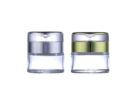 Clear Glass Cream Jars — view 1
