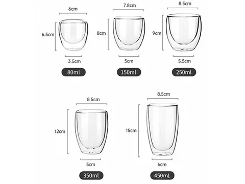 Borosilicate Double Wall Glass Coffee Mug — view 3