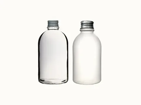 Clear Glass Juice Bottle — view 5
