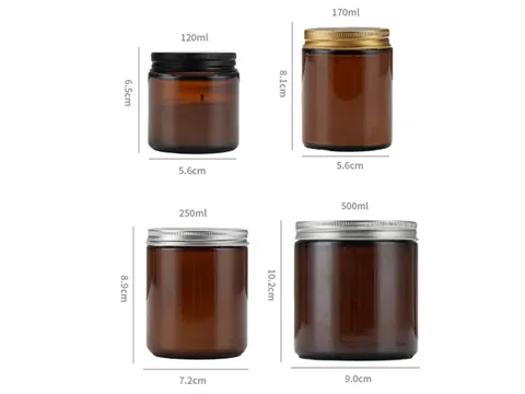 Heat-resistant Amber Glass Candle Vessel — view 3