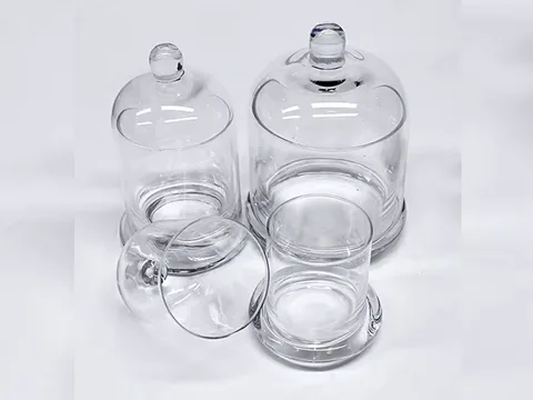 Clear Glass Candle Jar With Lids — view 1