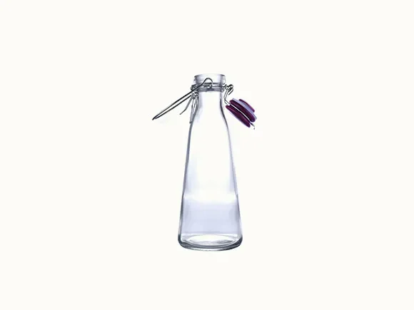 Clear Glass Kombucha Bottle — main view