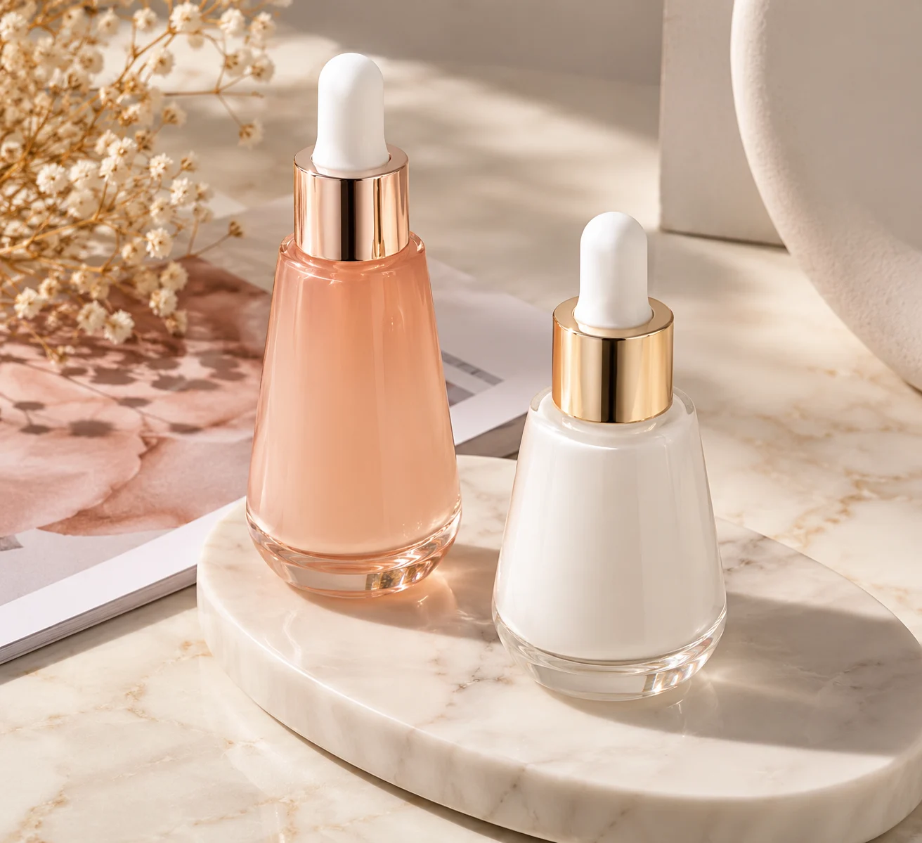 Glass Dropper Bottles — studio composition AS0022