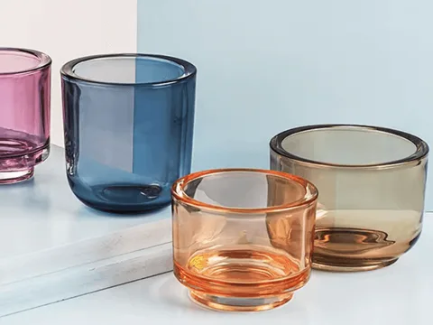 Round Glass Candle Jars Holders — view 2