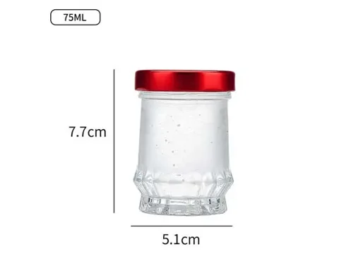 () Lotus Style Clear Glass Jars — view 4