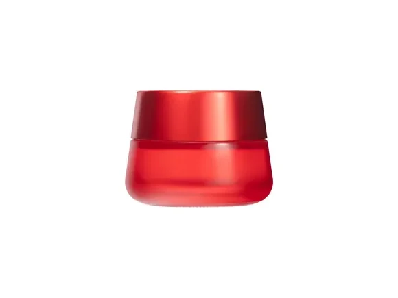 Red Glass Cosmetic Jars — main view