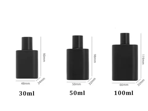 Matte Black Cologne Perfume Bottles — view 2