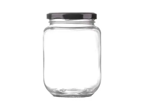 Round Fat Pickle Jar with Metal Lids