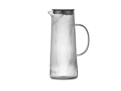 Light Amber and Grey Borosilicate Glass Teapot — view 2