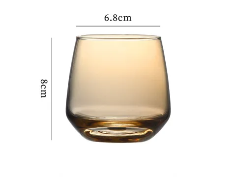 Amber Drinking Glasses Glassware Mouthwash Cups — view 4