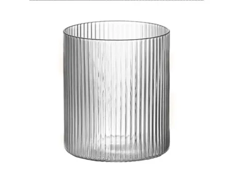 Ribbed Borosilicate Glass Cups