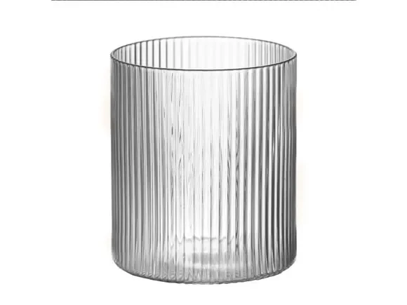 Ribbed Borosilicate Glass Cups — main view