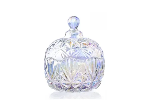 Glass Candle Vessel With Lid — view 3