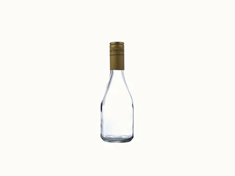 Clear Glass Bubble Water Bottle